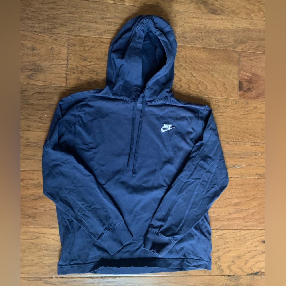 Nike Blue Hoodie Sweater thin long sleeve material with hood